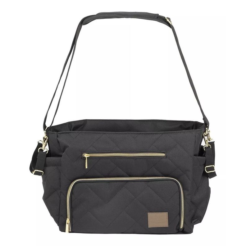 Bolso Maternal Pañalera Infanti Motto Gold Negro-0