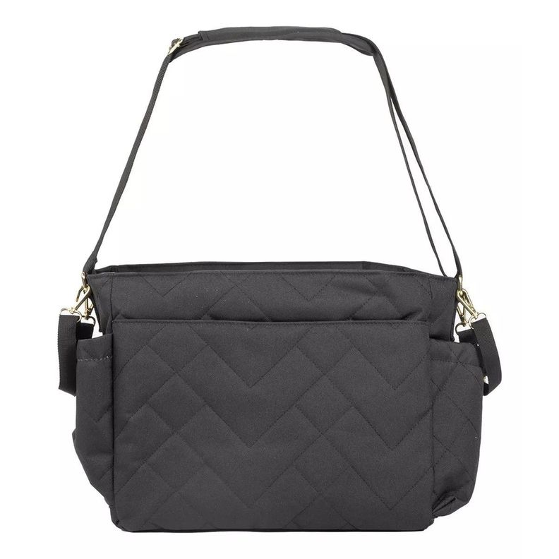 Bolso Maternal Pañalera Infanti Motto Gold Negro-4