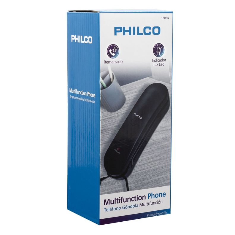 Telefono Fijo Philco Gondola 120BK Negro-1