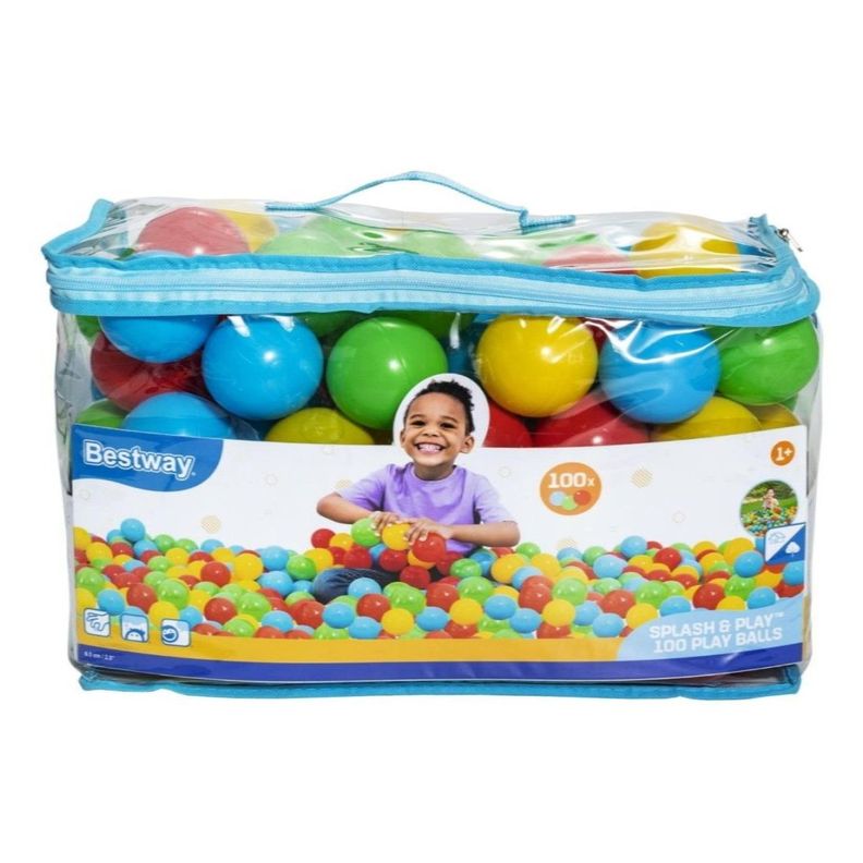 Pack 100 Pelotas Plasticas 6,5 Cms Bestway-0