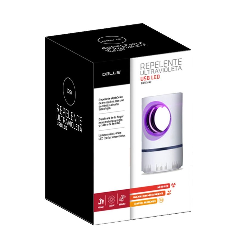 Lampara Repelente Uv Mosquitos USB Dblue DBREM49-4
