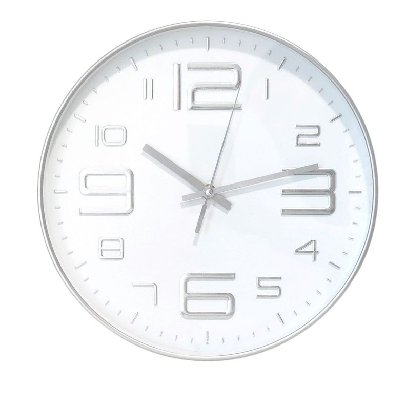 Reloj de Pared Decorativo 30cm Plateado DBREL04-0