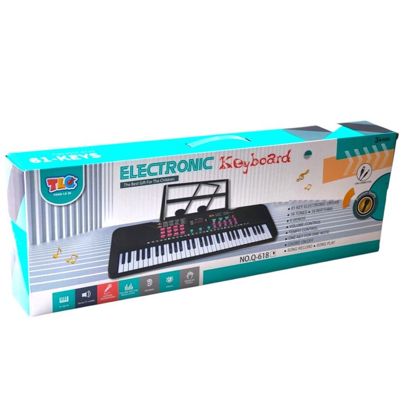 Piano Teclado Digital 61 Teclas + Micrófono 55036-3