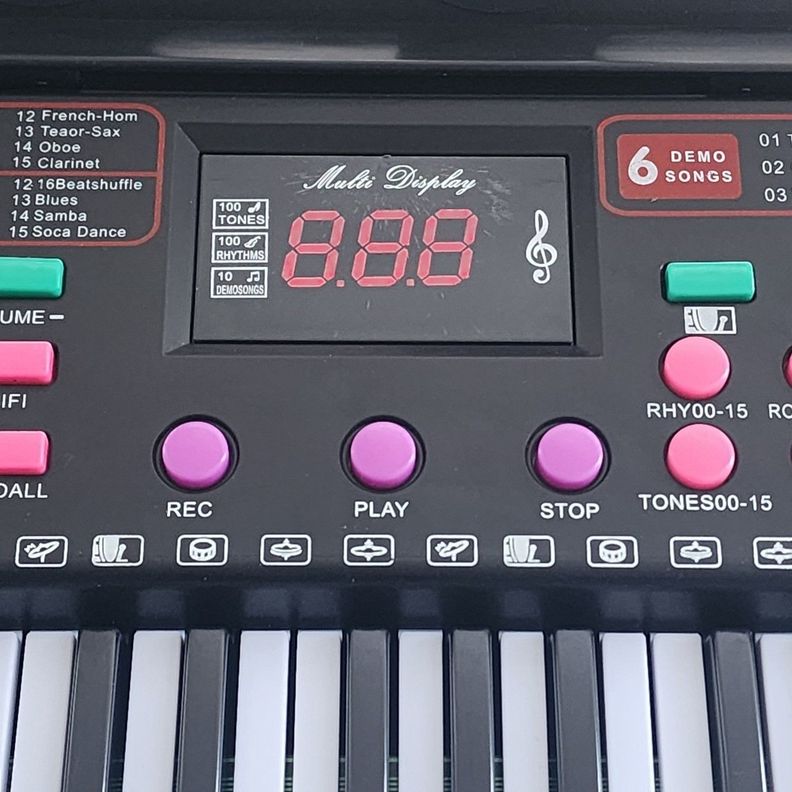Piano Teclado Digital 61 Teclas + Micrófono 55036-7