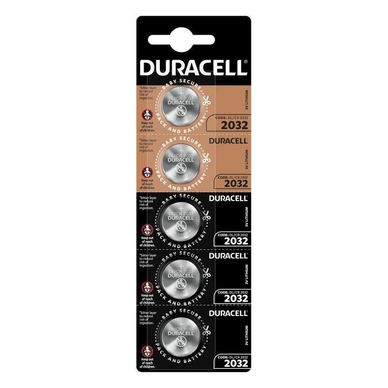 Pack 5 Pilas Cr 2032 Duracell Lithium-0