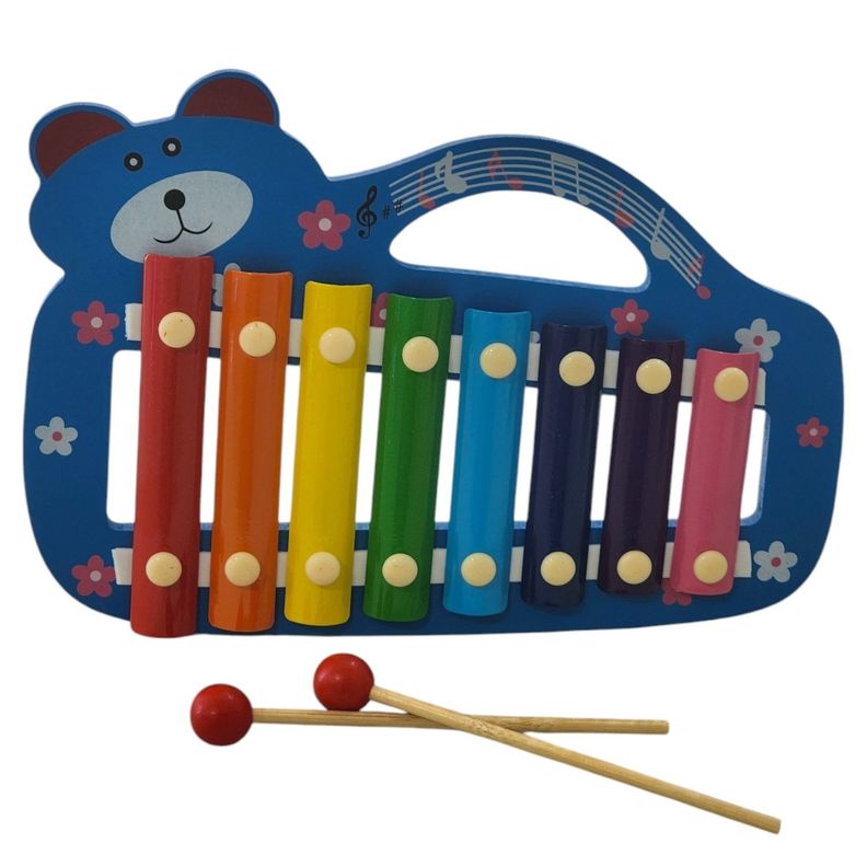 Xilófono Juguete Musical Infantil de Madera Colores 55504-0