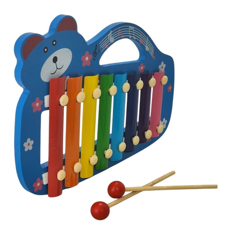 Xilófono Juguete Musical Infantil de Madera Colores 55504-3