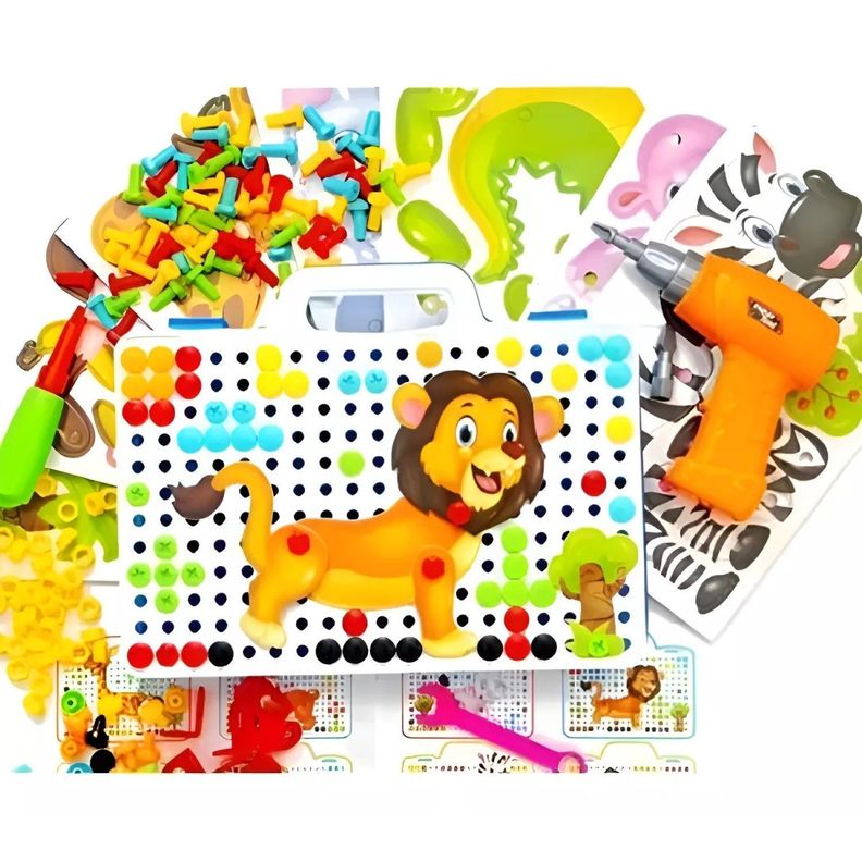 Juego Construcción Con Taladro Eléctrico Niños 55533-6