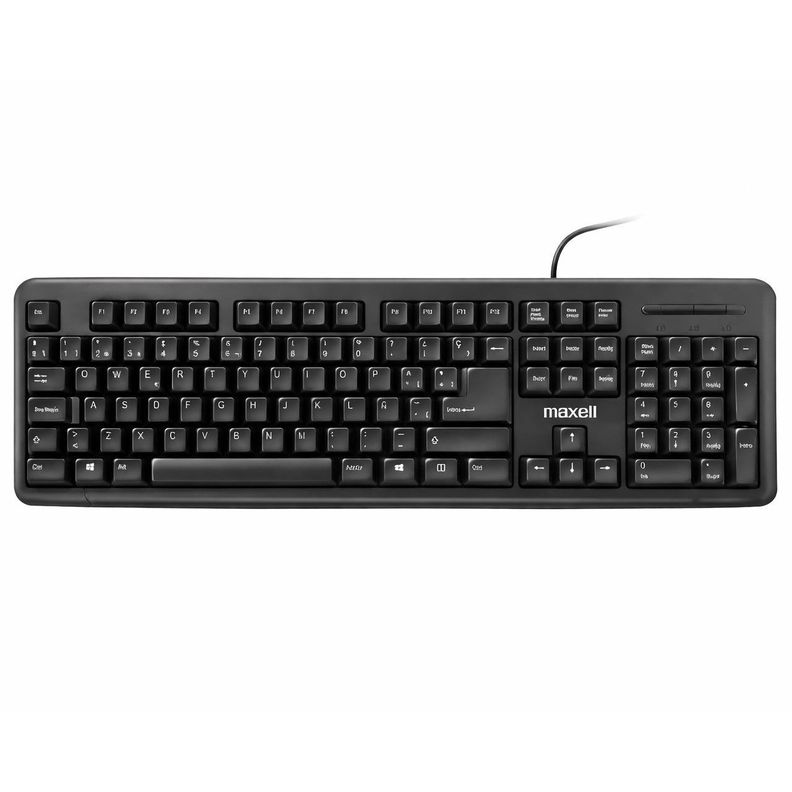 Teclado Básico Maxell KB-90 Conector Usb Negro
