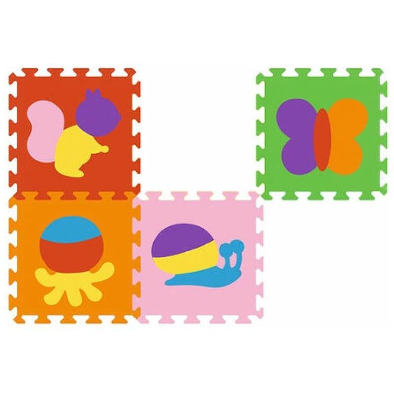 Alfombra Puzzle De Goma Eva 10 Piezas Infanti Animales-1