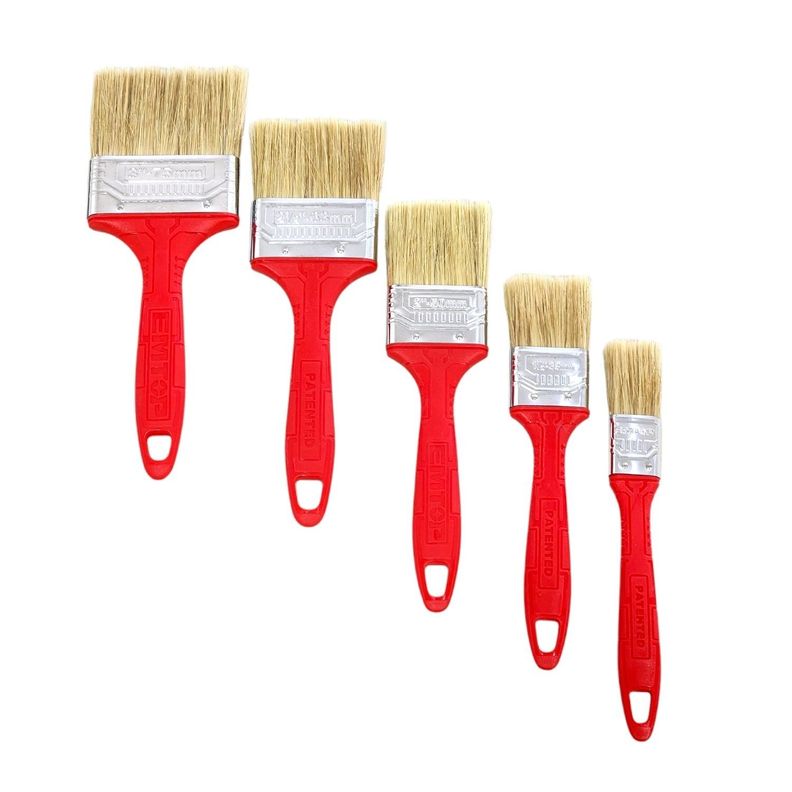 Kit de 5 Brochas Mango de Plástico EPBH160501 EMTOP-0