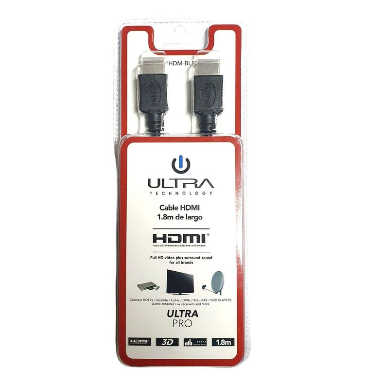 Cable HDMI Ultra 1.8mts Full HD 1.4-2