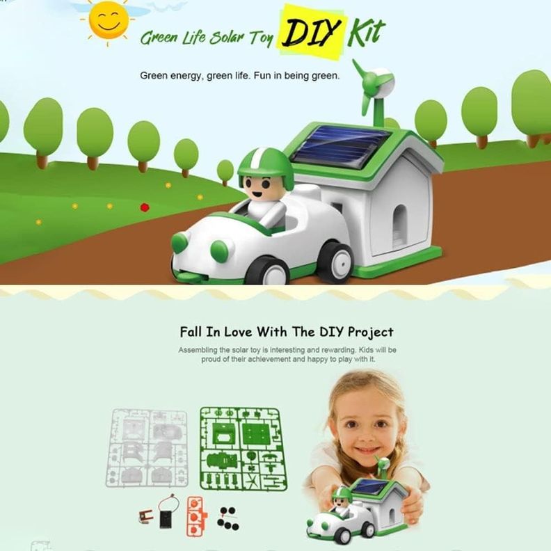 Juguete Solar Vida Verde Científico Auto y Casa-2
