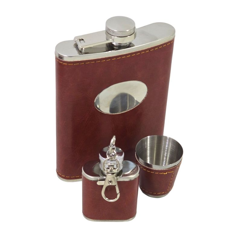 Set Juego de Ajedrez Con Petaca 8oz y Accesorios-4