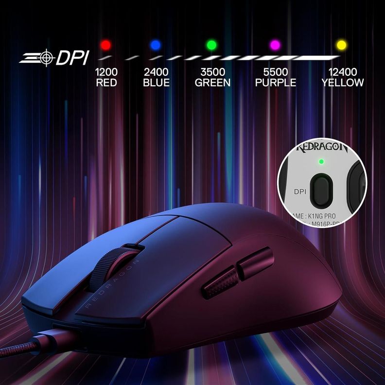 Mouse Redragon M724 - 42G ultraligero 12,400 DPI-2