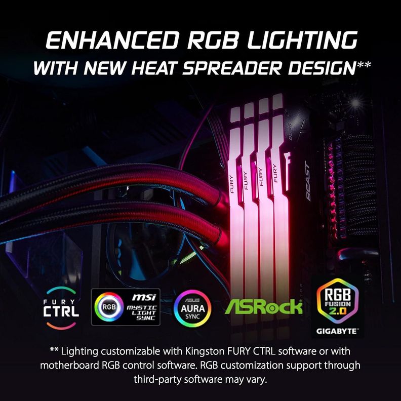 FURY Beast RGB 8 GB 5600MT/s DDR5 CL36-2