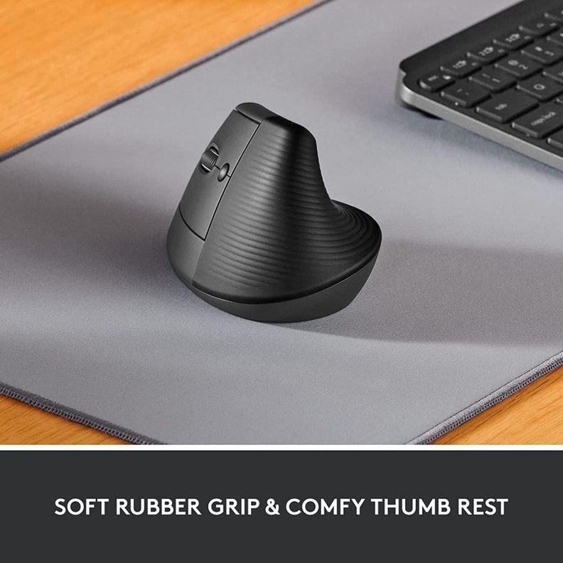 Logitech Lift NEGRO - vertical, inalámbrico (Zurdo)-1