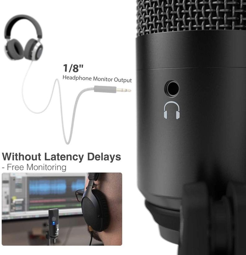 Fifine Podcast Microfono USB K670B-1