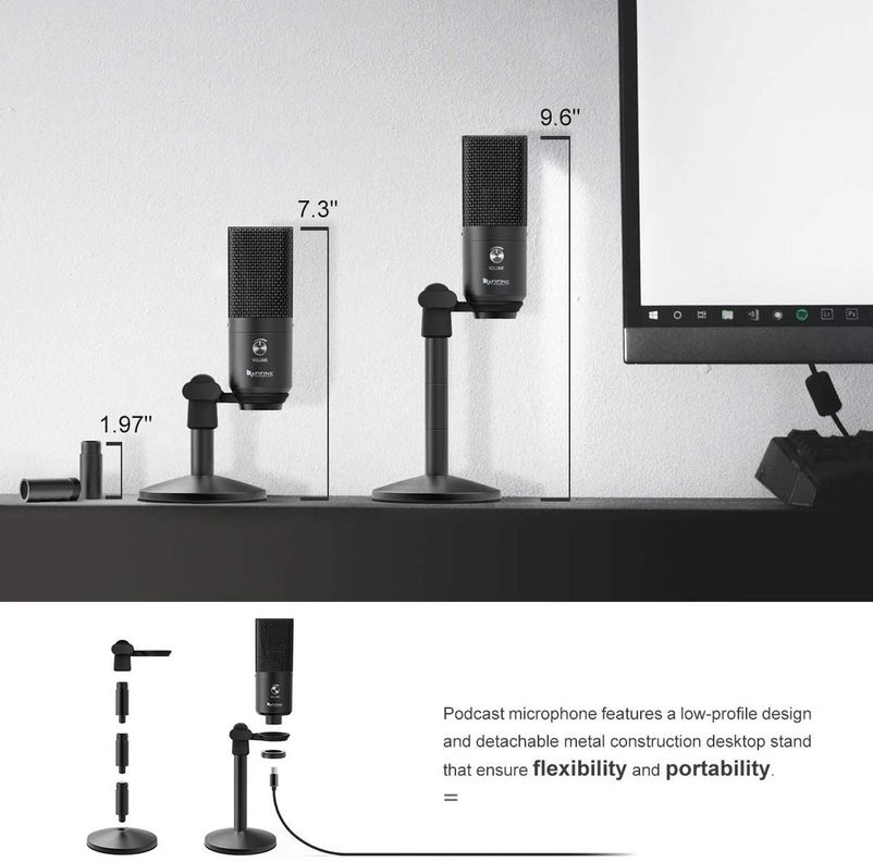 Fifine Podcast Microfono USB K670B-2