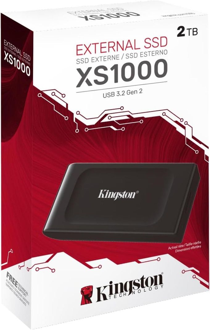Kingston Externo 2 TB XS1000 SSD USB C 3.2-1