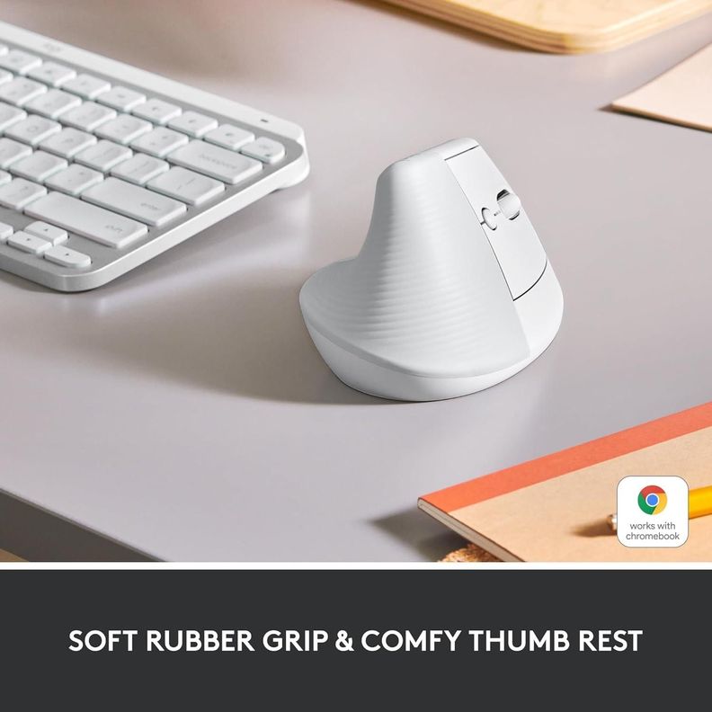 Logitech Lift BLANCO - vertical, inalámbrico-1