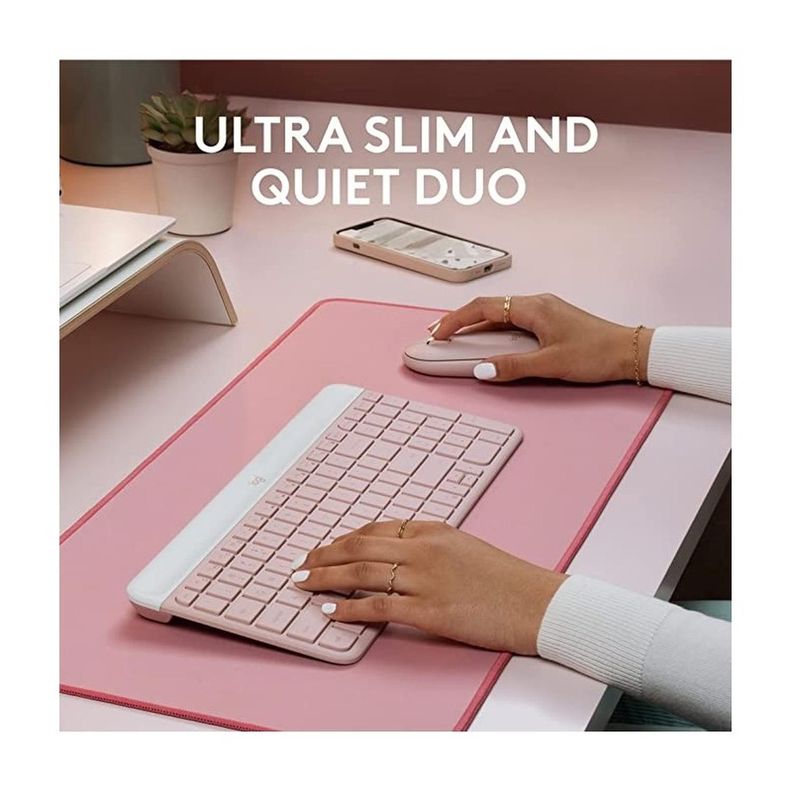 Combo MK470 Teclado y Ratón Inalámbrico ROSA-2