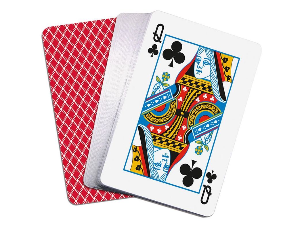 Baraja cartas póker 100% plástico (ROJO)-1