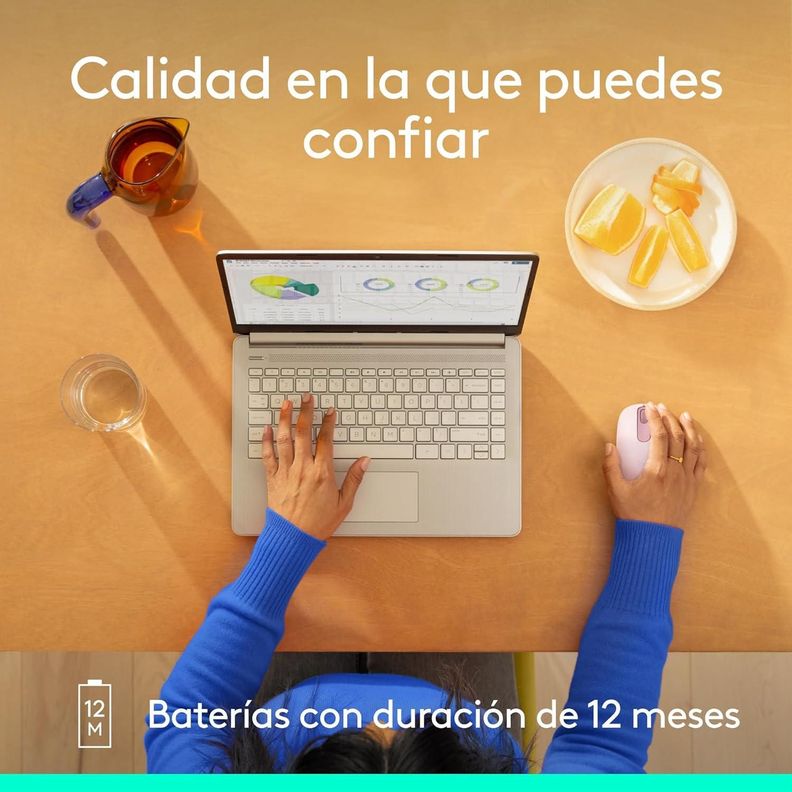 Logitech M196, Mouse inalámbrico Bluetooth ROSA-3