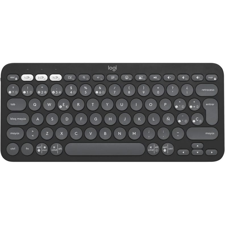 Teclado Pebble Keys 2 K380s, Bluetooth grafito-0
