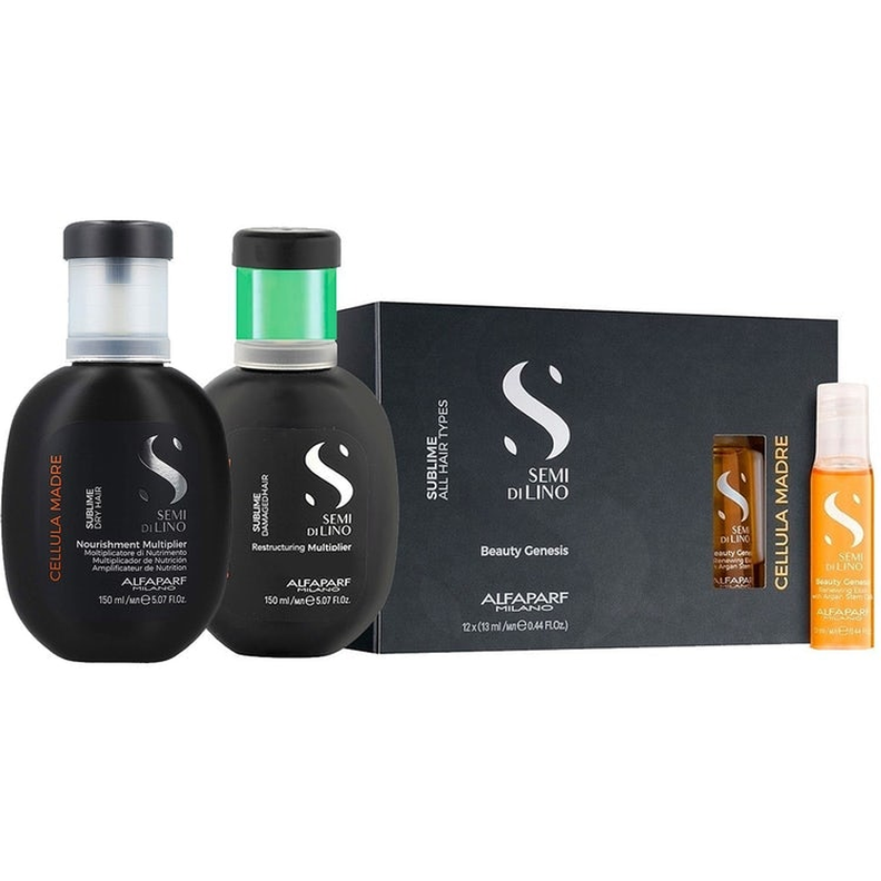 Kit Células Madres Alfaparf 12 Ampollas + Nutrición +reconstrucción-0