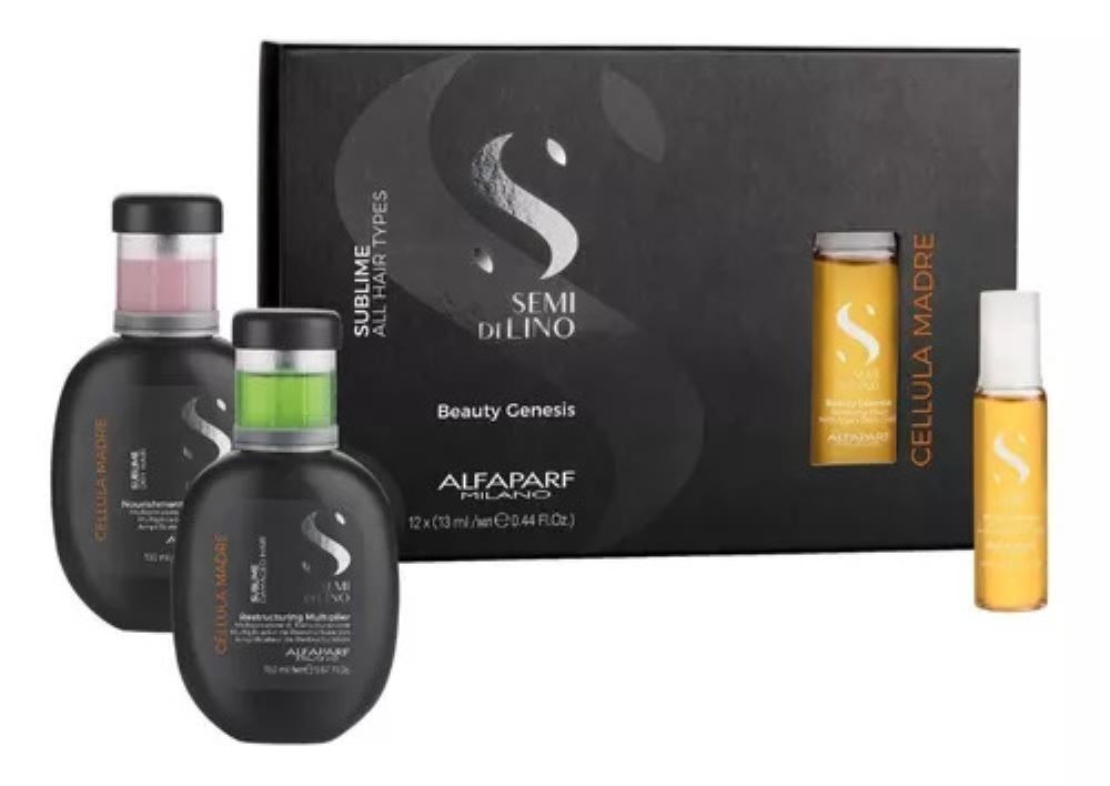Kit Células Madres Alfaparf 12 Ampollas + Nutrición +reconstrucción-1