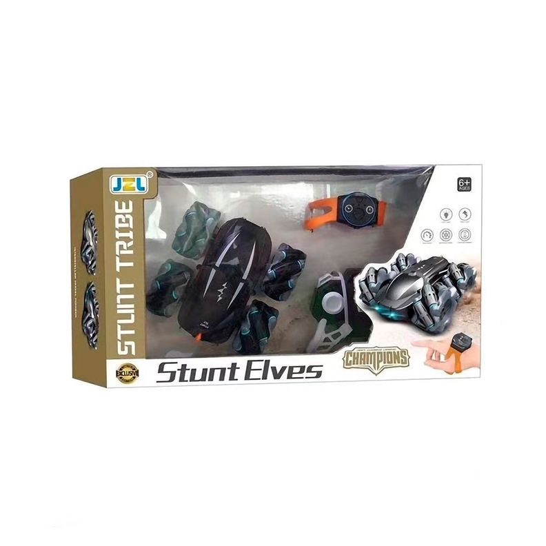 AUTO RC CONTROL REMOTO Y GESTOS STUNT ELF NEGRO-1