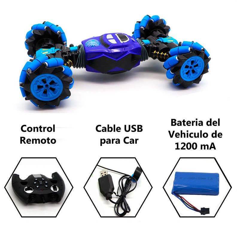 Auto RC Control Remoto Gestual Deformable Twist Rojo-3