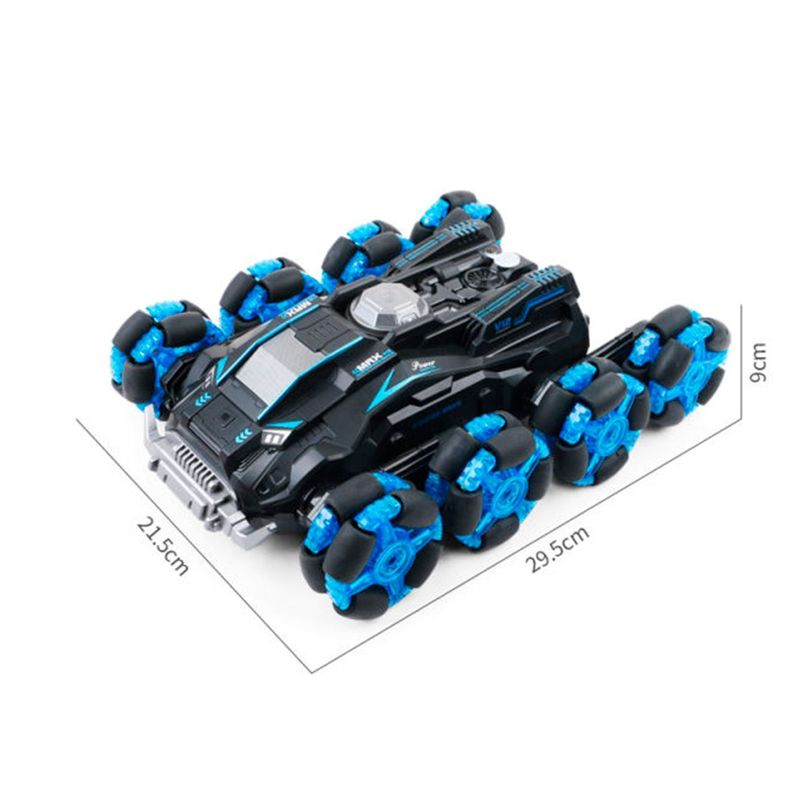 Auto RC control remoto gestual 8 ruedas transformable Verde-2