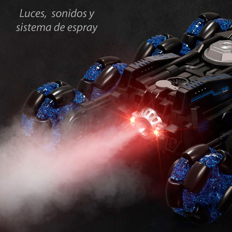 Auto RC control remoto gestual 8 ruedas transformable Azul-3