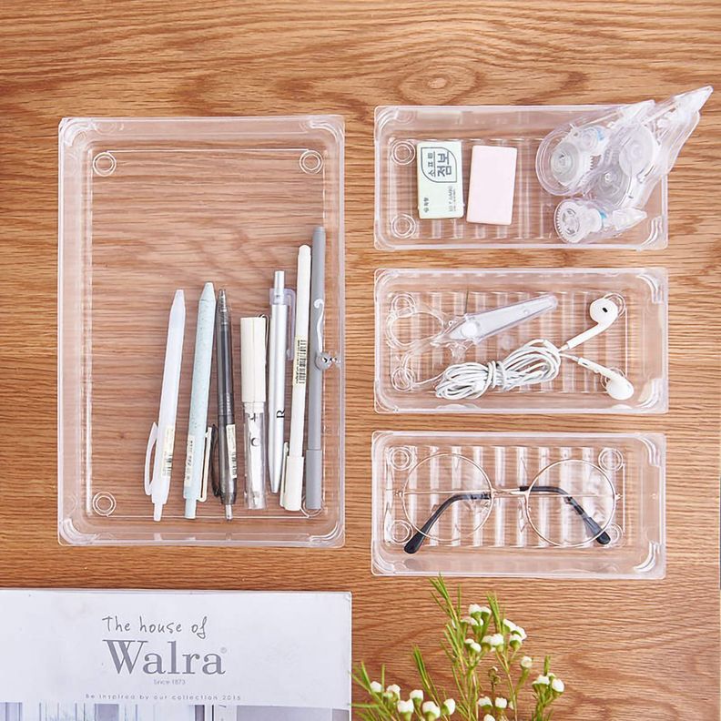 Set Organizadores Cajón Escritorio Apilables Maquillaje-6