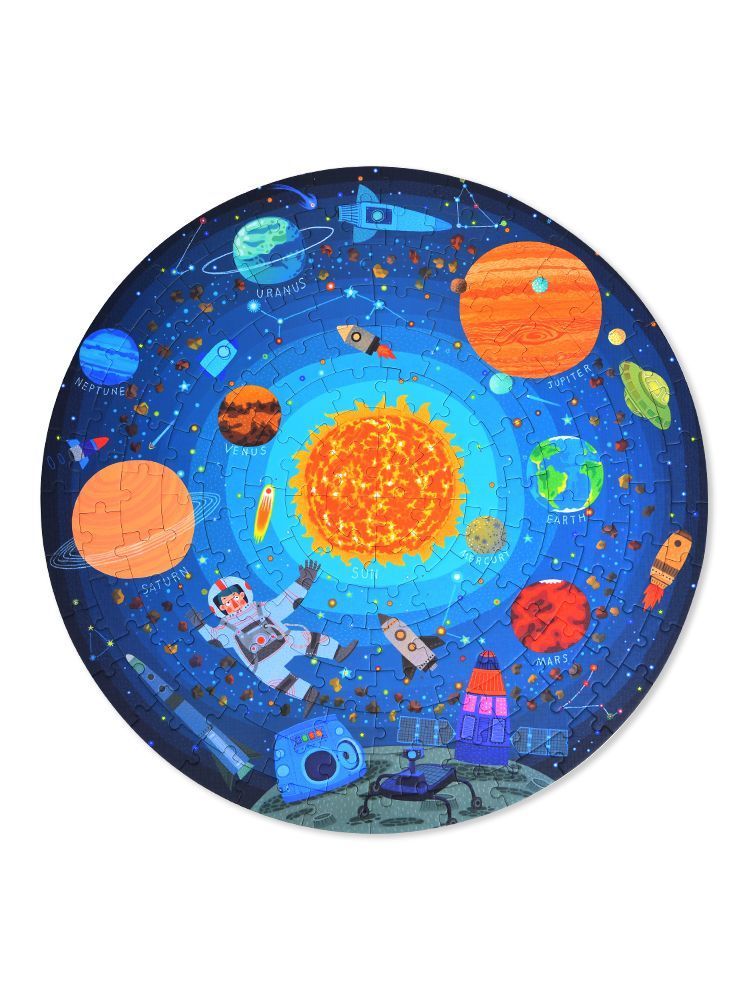 Puzzle Circular Viajando Por El Espacio-0