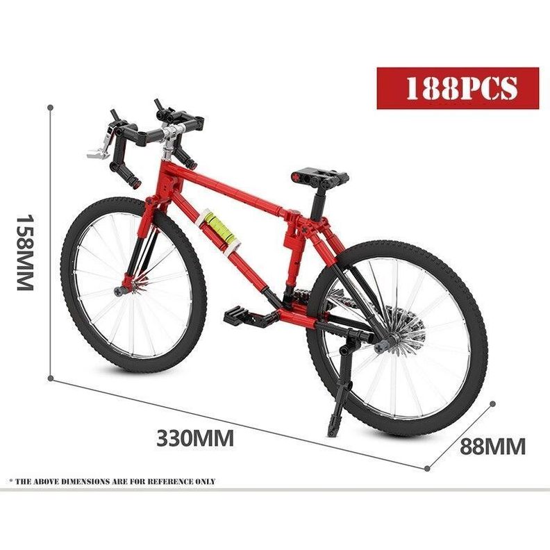 Bicicleta a Escala Armable Color Rojo - 192 pcs-2