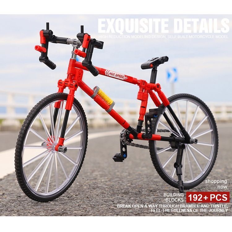 Bicicleta a Escala Armable Color Rojo - 192 pcs-4