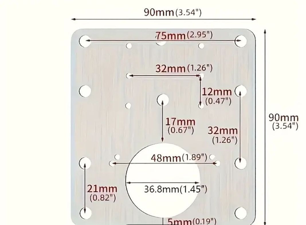 Placa Acero Repara Bisagra 90x90 Mm Unidad-3
