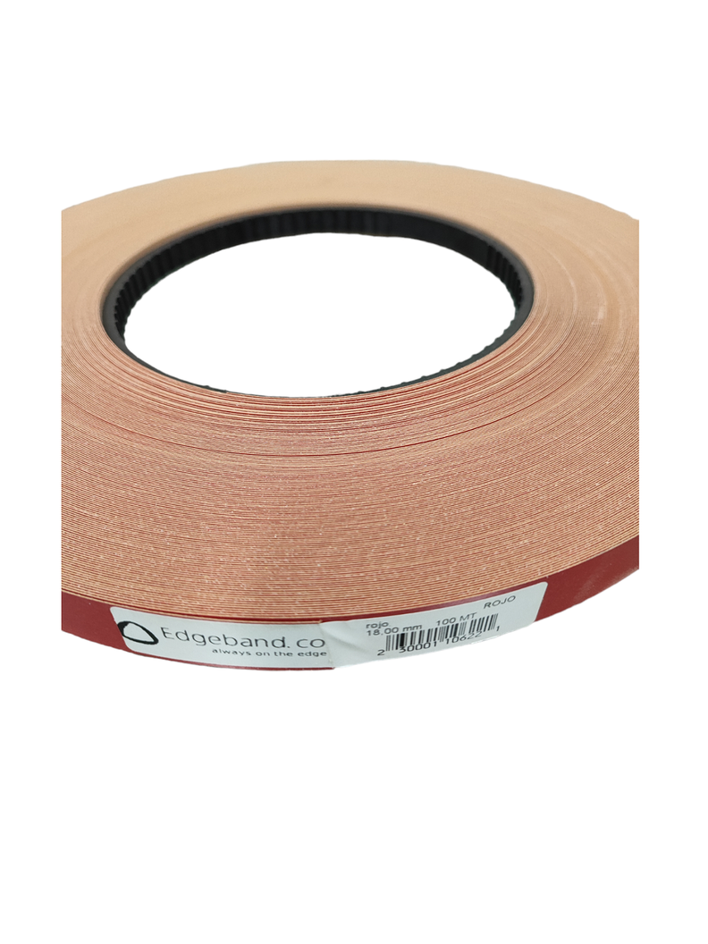 Tapacanto Encolado Rollo 100 Mt 18mm Rojo-2