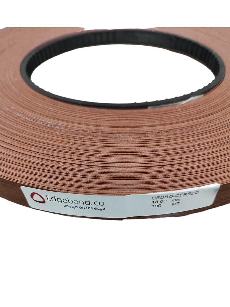 Tapacanto Encolado Rollo 100 Mt 18mm Cerezo-1