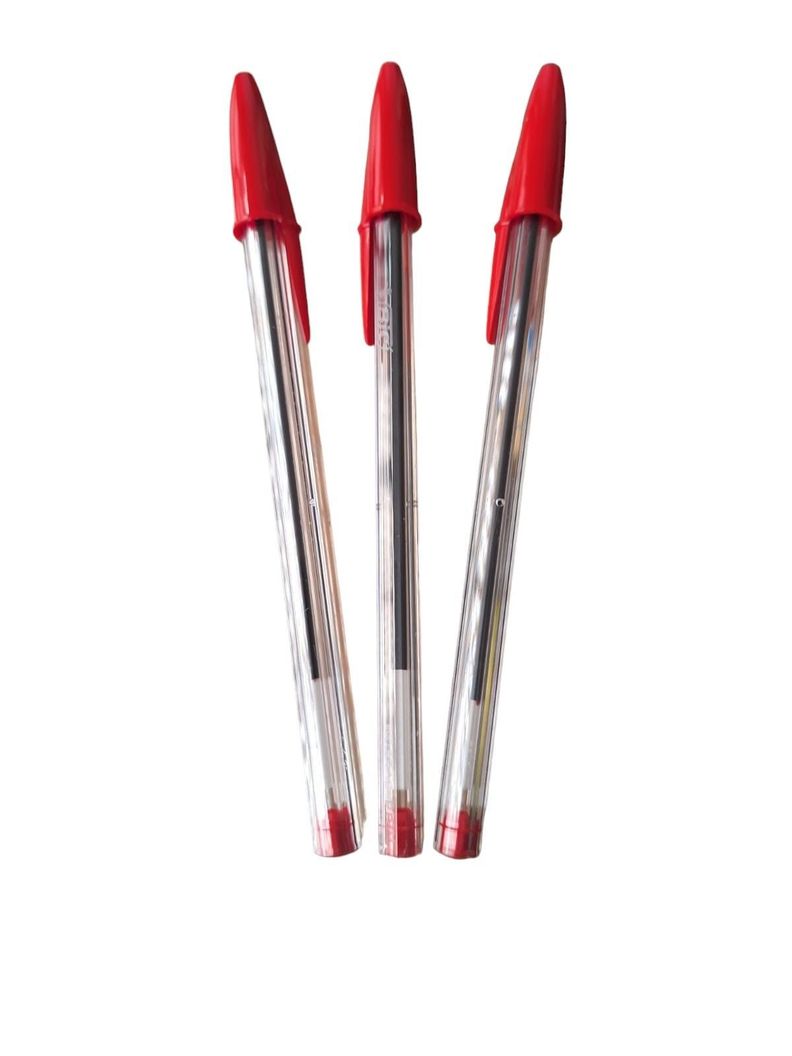 Lapiz Pasta Rojo Bic Cristal Pack 3 Unidades-0