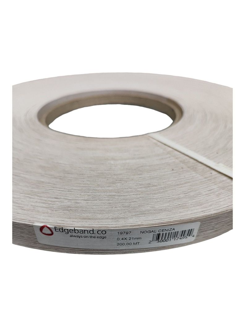 Tapacanto Pvc Rollo 200 mt 21mm Nogal Ceniza-2