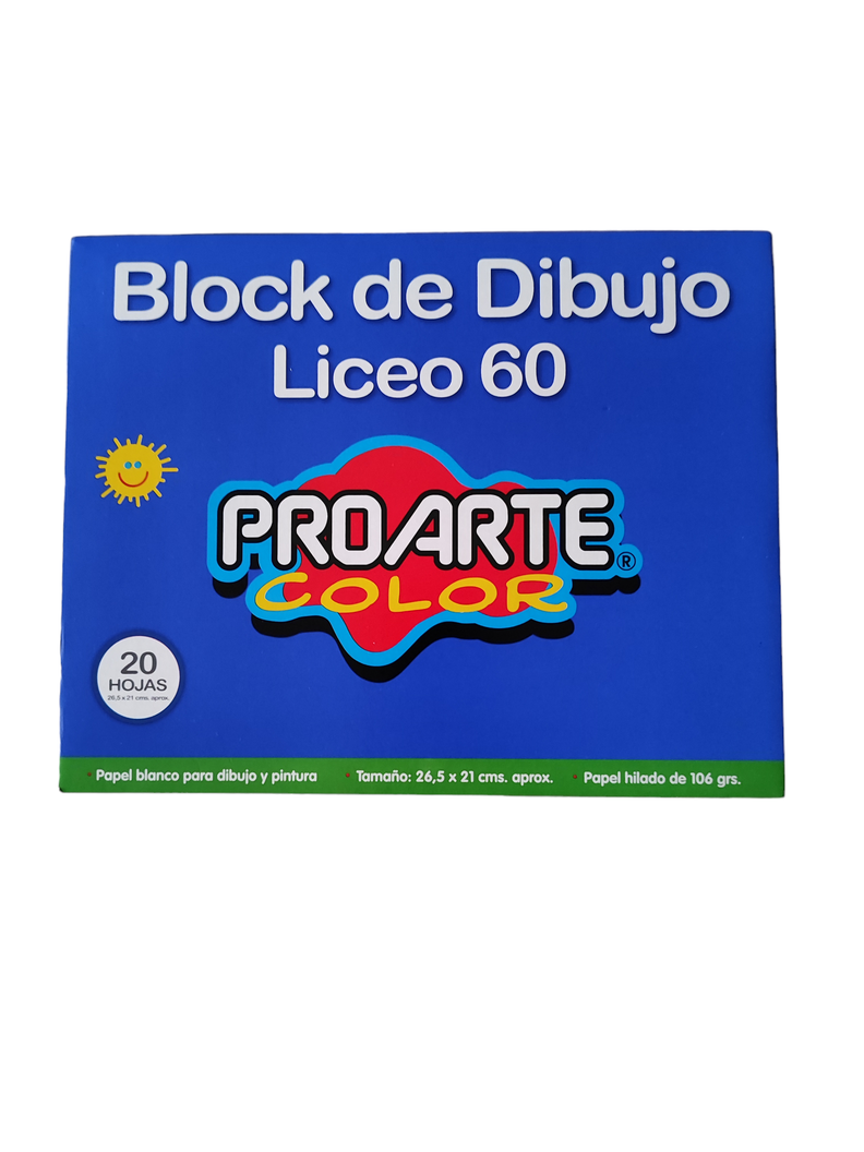 Block Liceo N 60 Proarte 20 Hojas 106 Grs-0