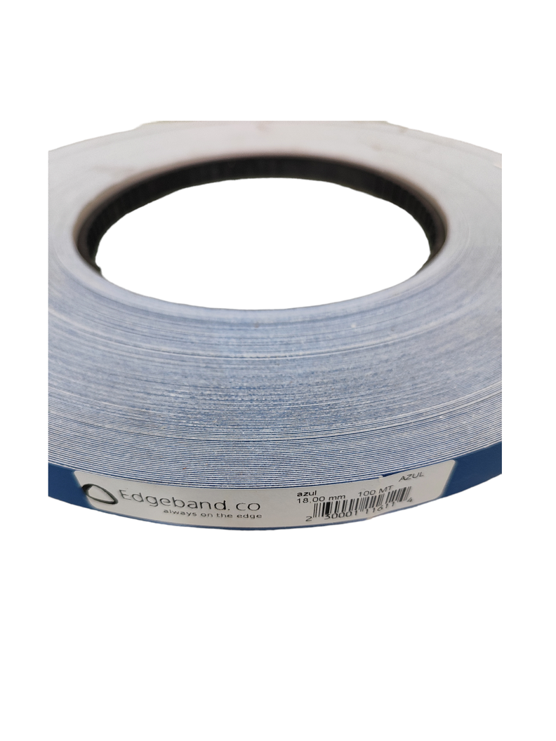 Tapacanto Encolado Rollo 100 Mt 18mm Azul-2