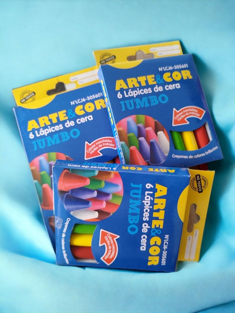 Lapiz Cera Jumbo Caja 6 Colores-3