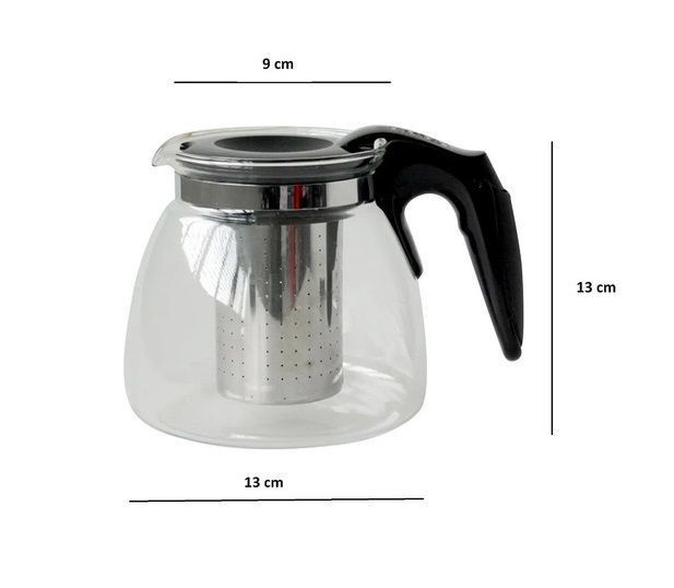 Tetera Vidrio Filtro Infusor 900 Ml-1