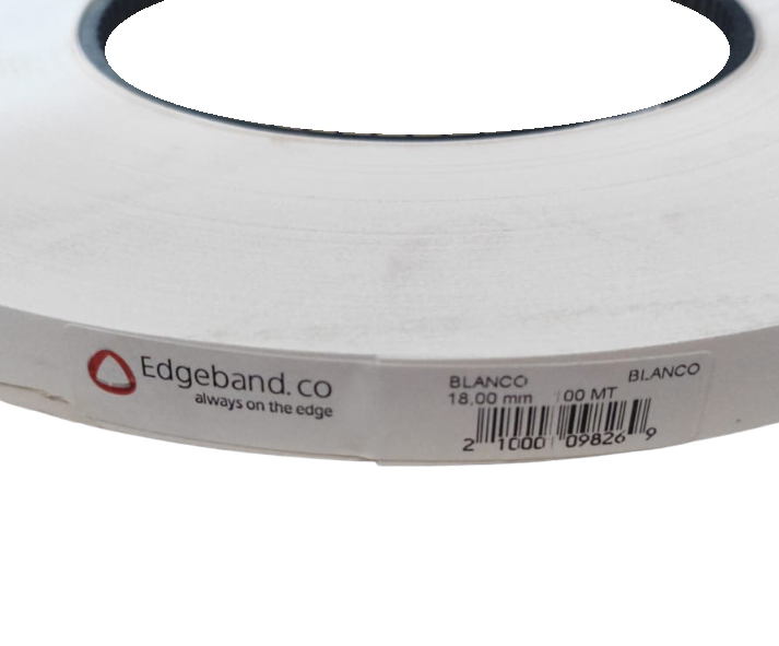 Tapacanto Encolado 18mm Blanco Caja 10 Rollos-3