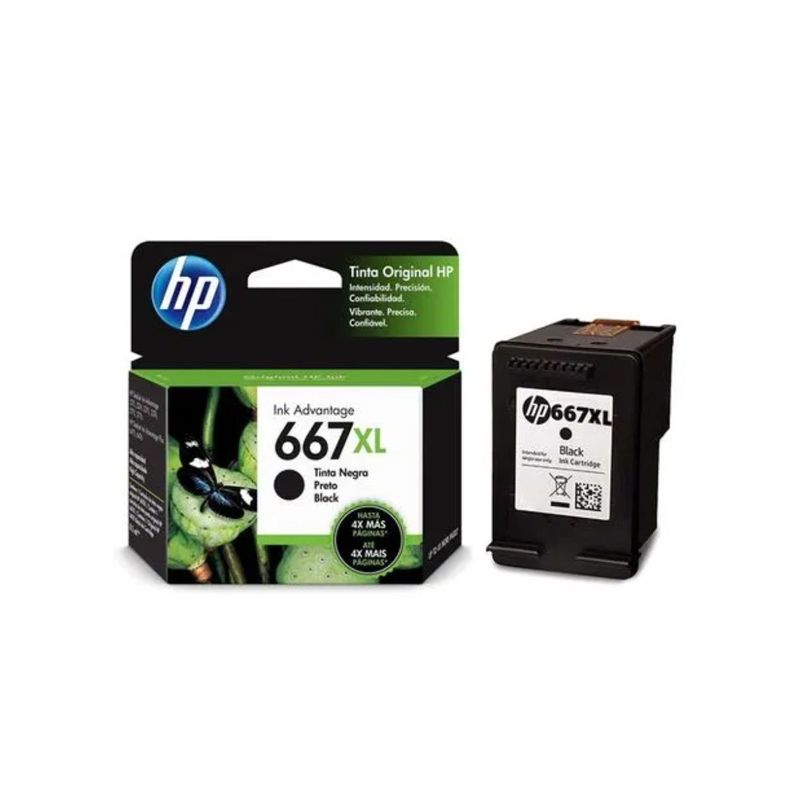 Cartucho hp 667XL Negro Original 1275/2374/2375/2376/2775-1